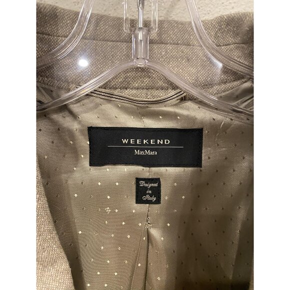 Weekend Max Mara Blazer Womens 4 Wool Silk Linen Blend Italy Classic Jacket - Picture 2 of 5